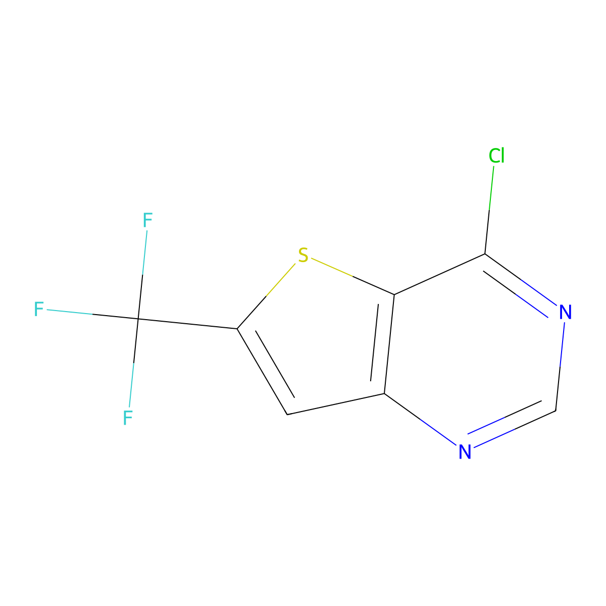 4-Chloro-6-(trifluoromethyl)thieno[3,2-d]pyrimidine molecular structure, CAS 2306264-19-5