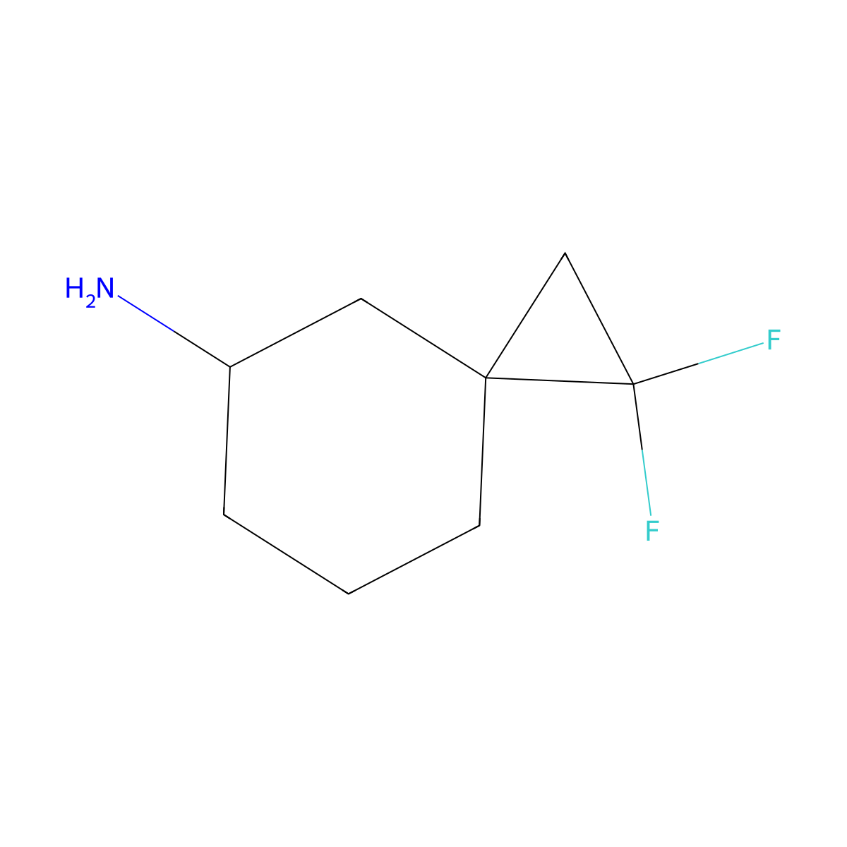 1,1-Difluorospiro[2.5]octan-5-amine molecular structure, CAS 2306264-20-8
