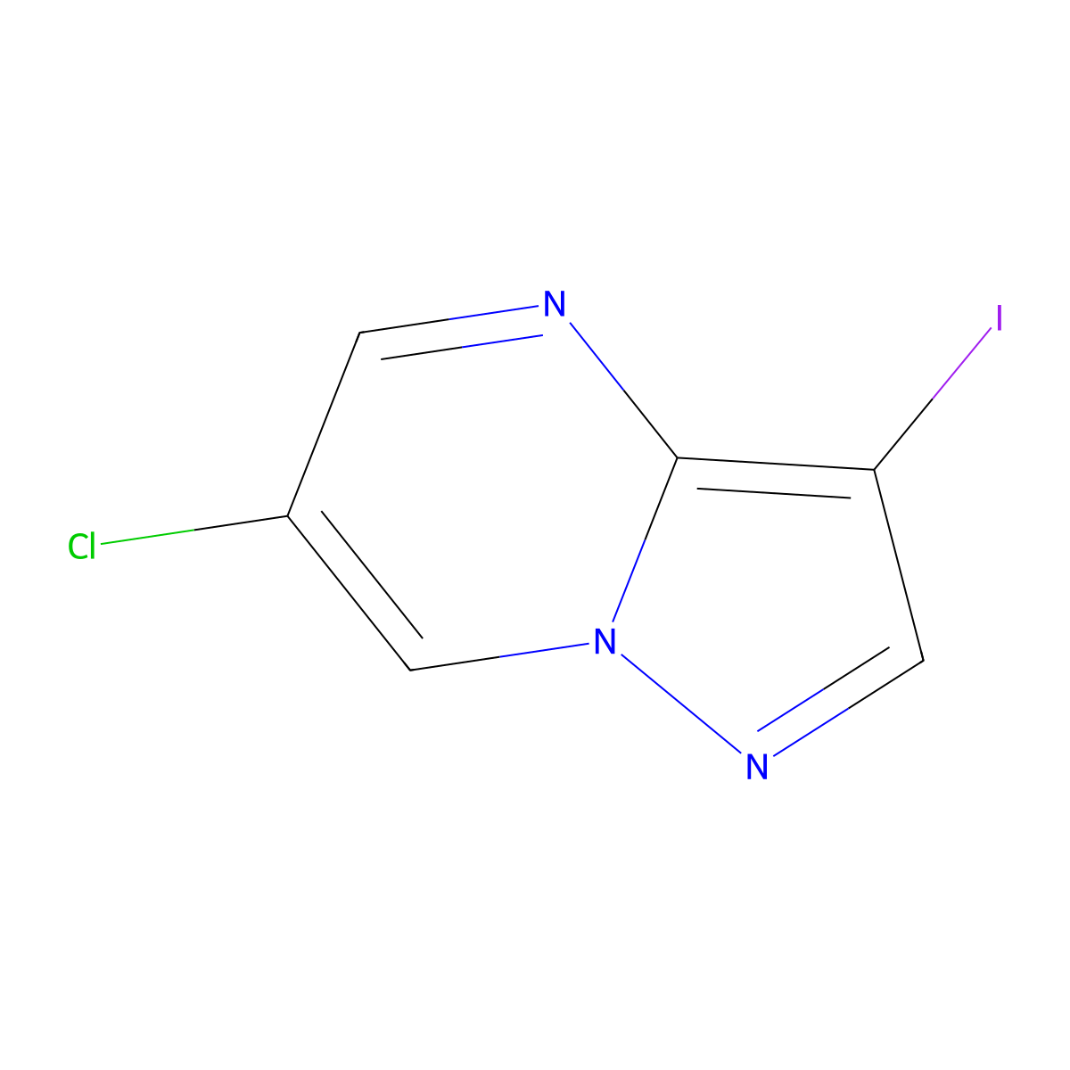 6-Chloro-3-iodo-pyrazolo[1,5-a]pyrimidine molecular structure, CAS 2306264-38-8