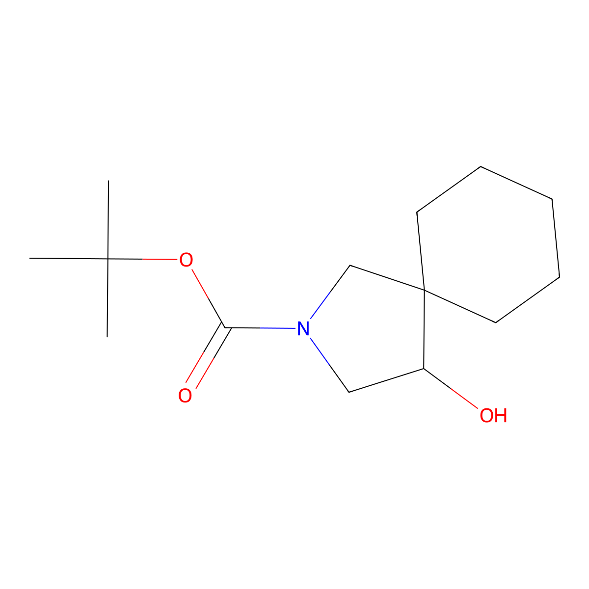 tert-Butyl 4-hydroxy-2-azaspiro[4.5]decane-2-carboxylate molecular structure, CAS 2306264-53-7