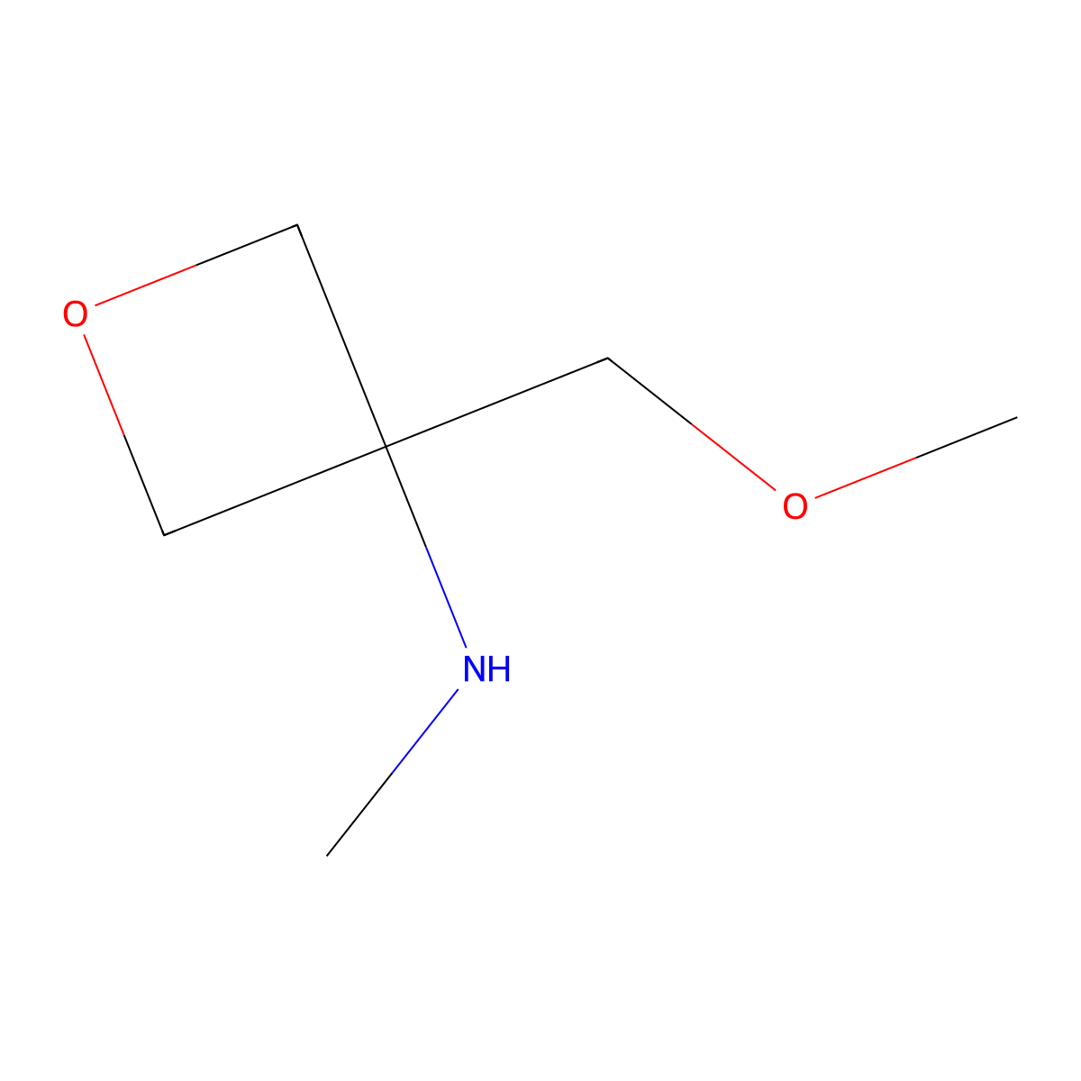 3-(methoxymethyl)-N-methyloxetan-3-amine molecular structure, CAS 2306264-82-2