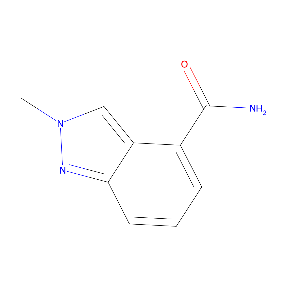 2-Methylindazole-4-carboxamide molecular structure, CAS 2306264-94-6