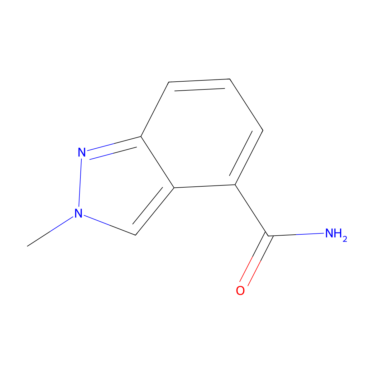 2-Methylindazole-4-carboxamide molecular structure, CAS 2306264-94-6
