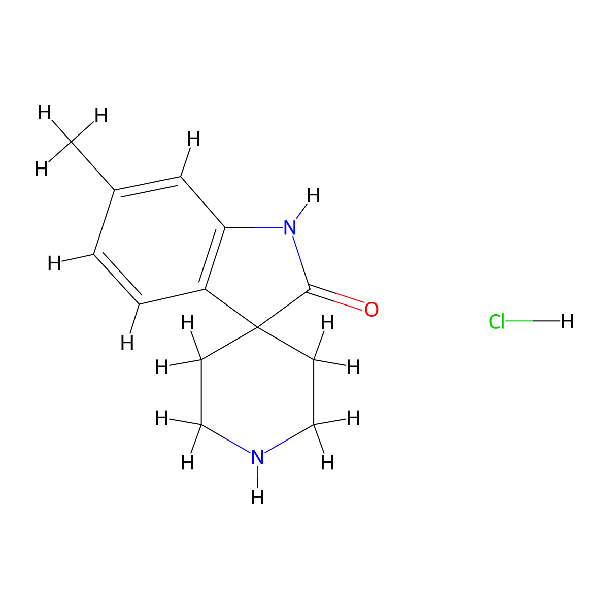 6-Methylspiro[indoline-3,4'-piperidin]-2-one hydrochloride molecular structure, CAS 2306264-96-8