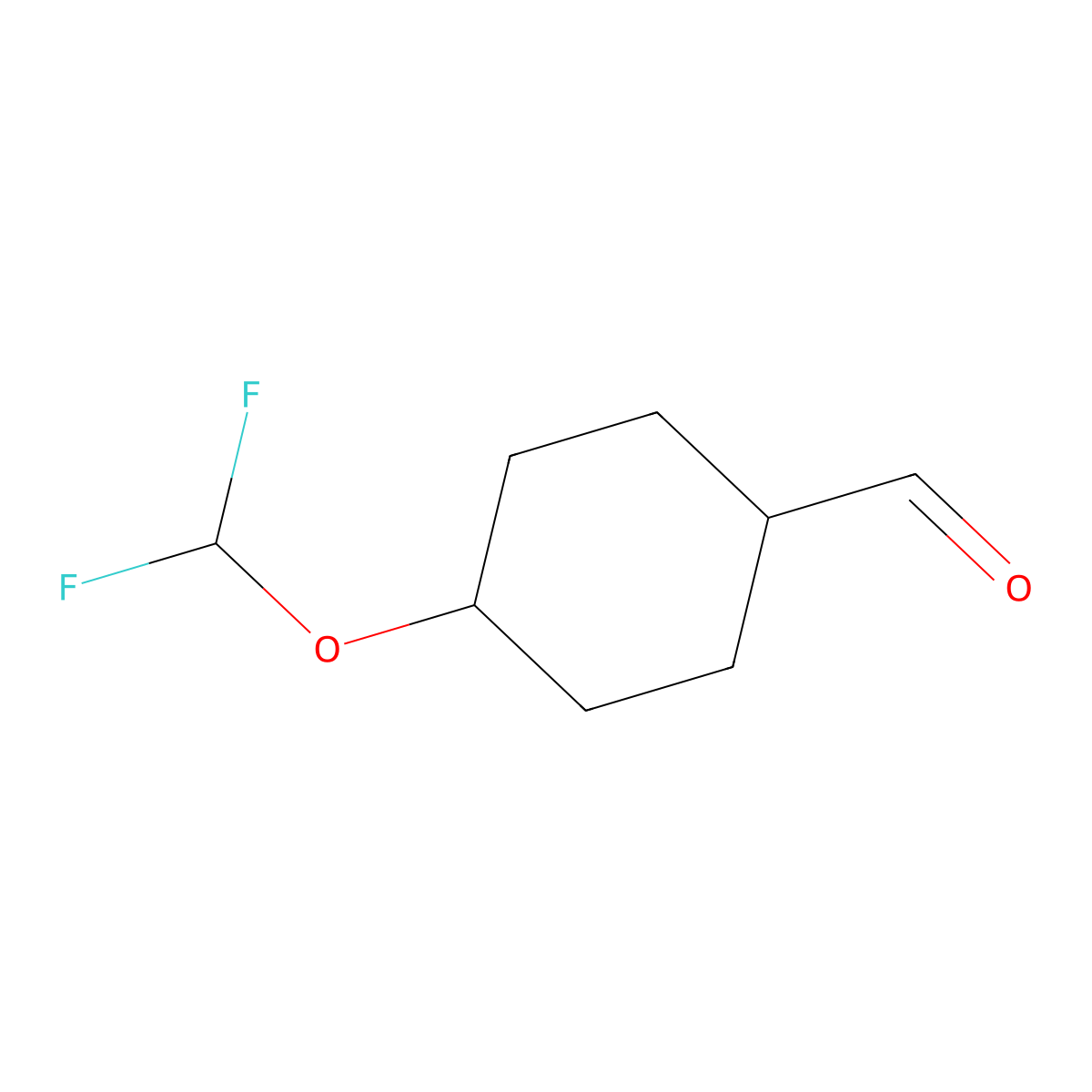 4-(Difluoromethoxy)cyclohexanecarbaldehyde molecular structure, CAS 2306265-09-6