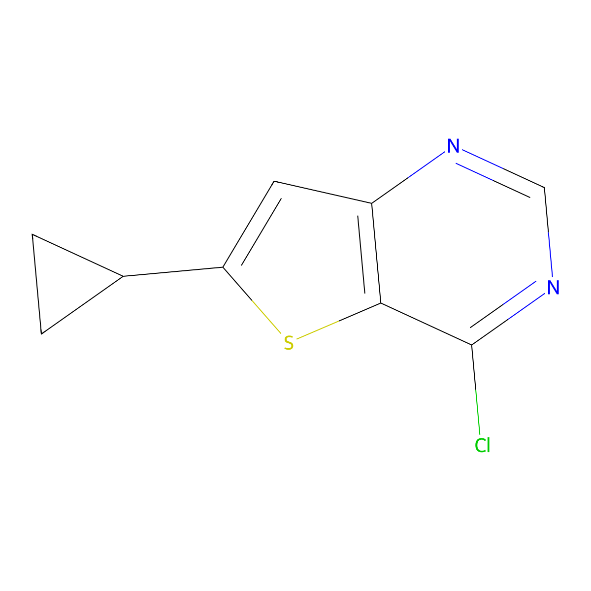 4-Chloro-6-cyclopropylthieno[3,2-d]pyrimidine molecular structure, CAS 2306265-43-8