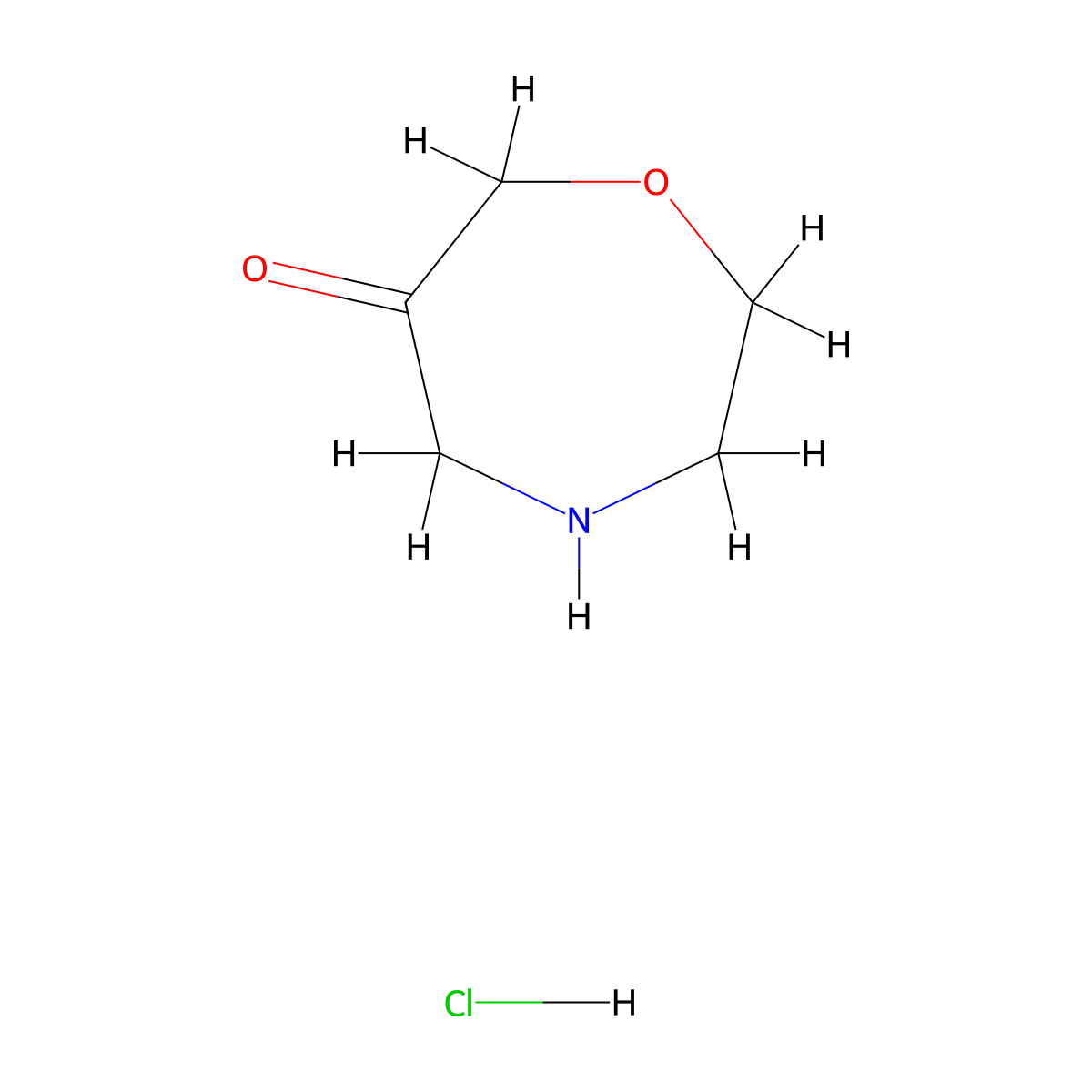 1,4-Oxazepan-6-one;hydrochloride molecular structure, CAS 2306265-53-0