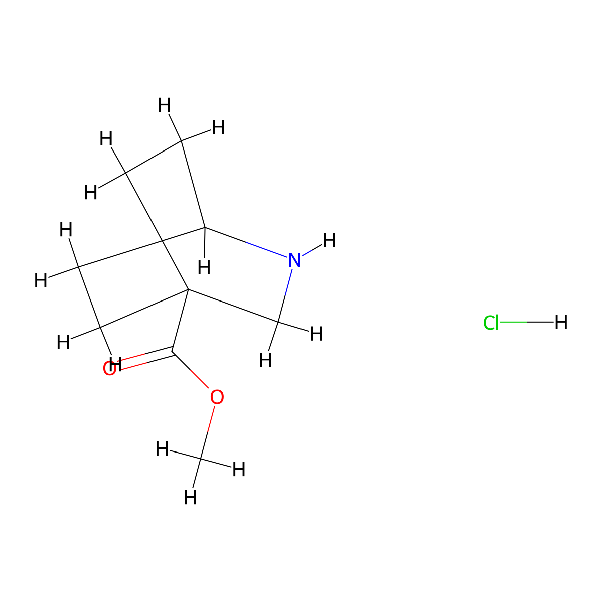 Methyl 2-azabicyclo(2.2.2)octane-4-carboxylate hydrochloride molecular structure, CAS 2306265-63-2