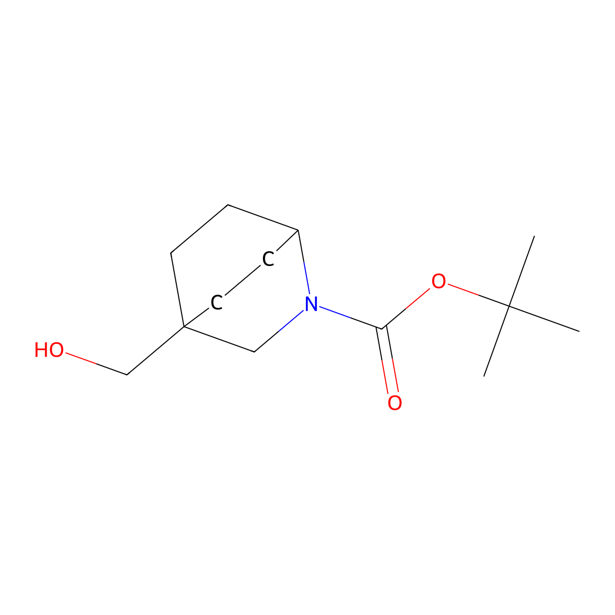 tert-Butyl 4-(hydroxymethyl)-2-azabicyclo[2.2.2]octane-2-carboxylate molecular structure, CAS 2306265-70-1