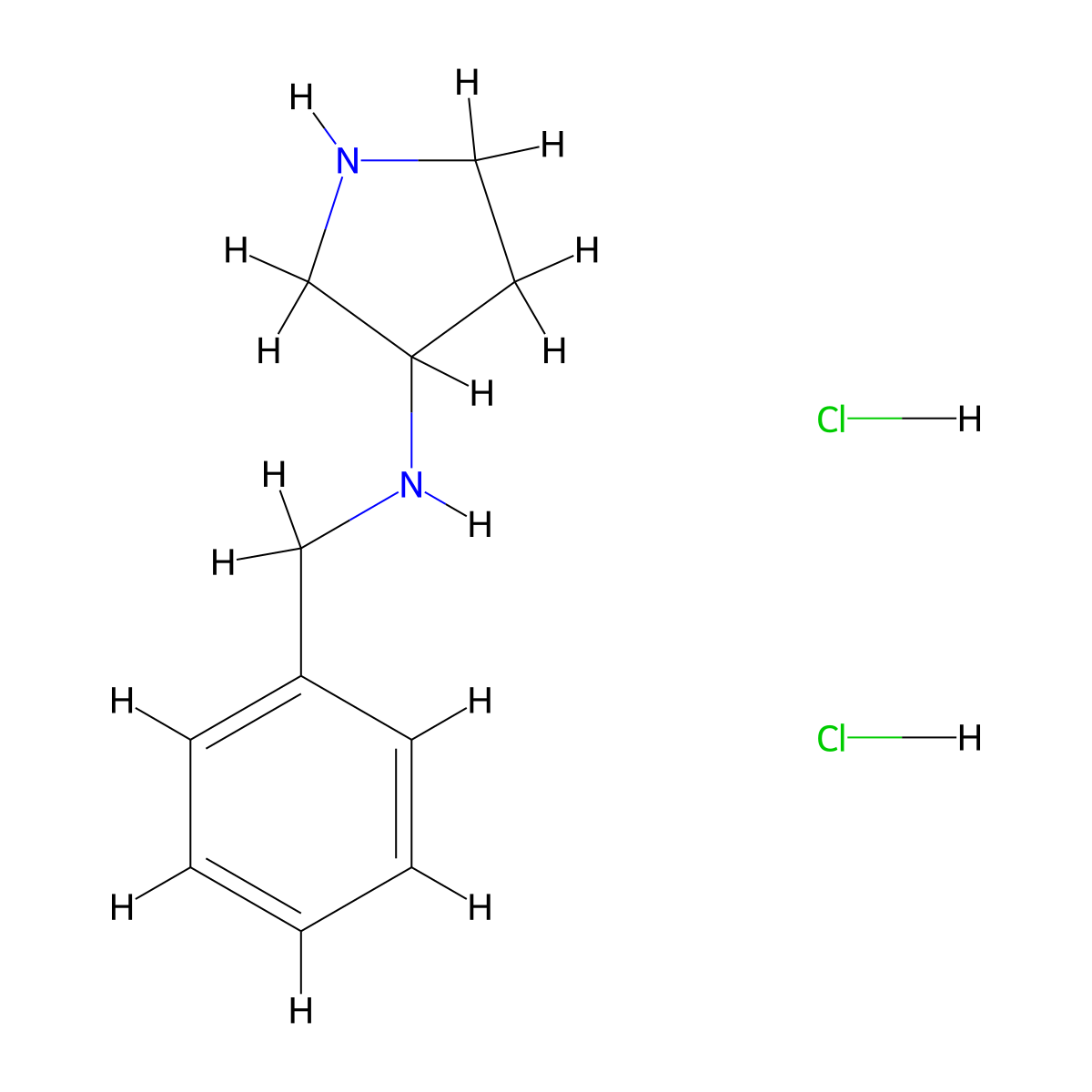 N-Benzyl-3-pyrrolidinamine 2HCl molecular structure, CAS 2306265-71-2