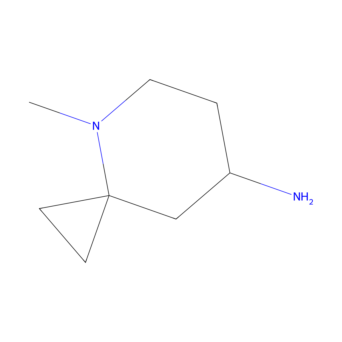 4-Methyl-4-azaspiro[2.5]octan-7-amine molecular structure, CAS 2306268-04-0