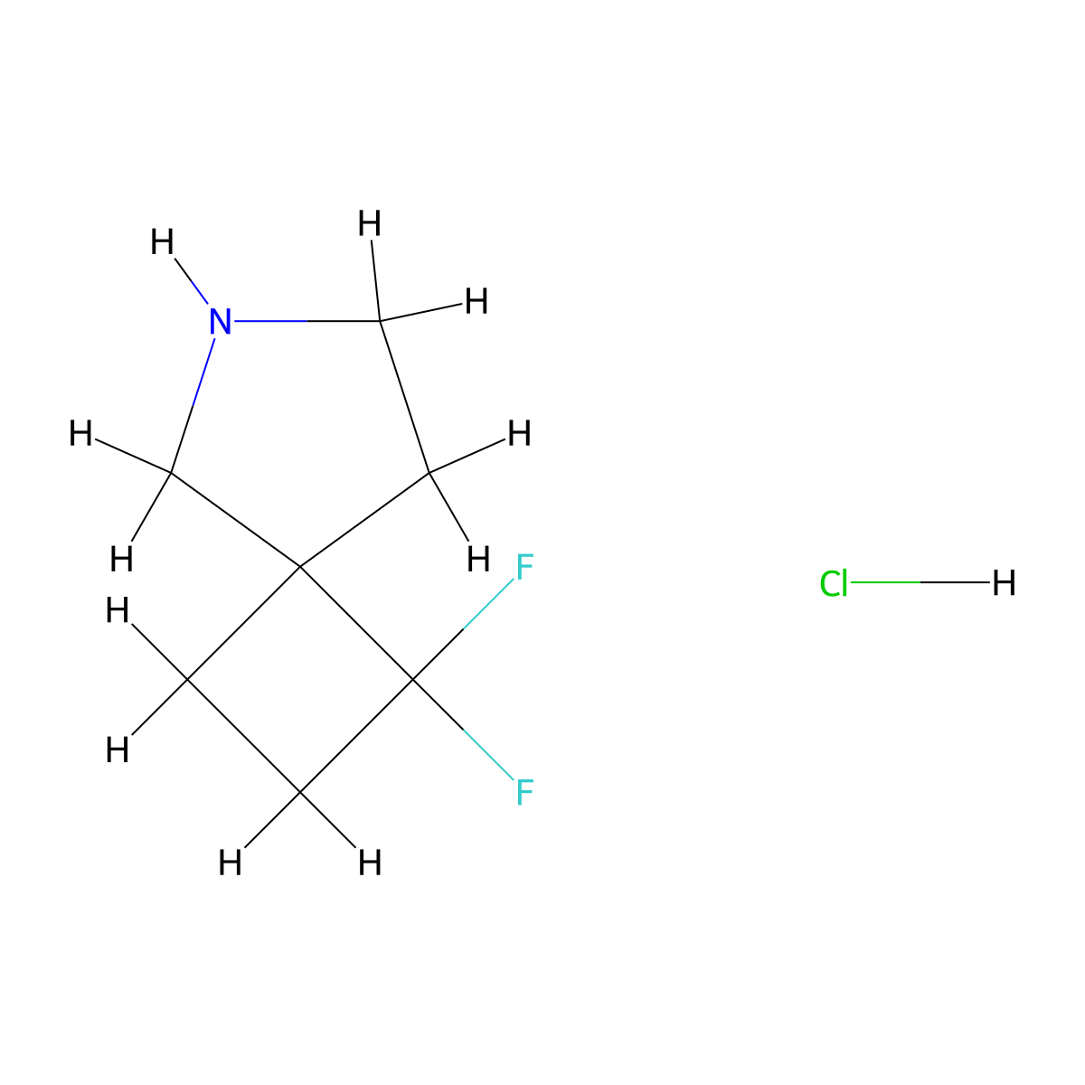 1,1-Difluoro-6-azaspiro[3.4]octane hydrochloride molecular structure, CAS 2306268-34-6