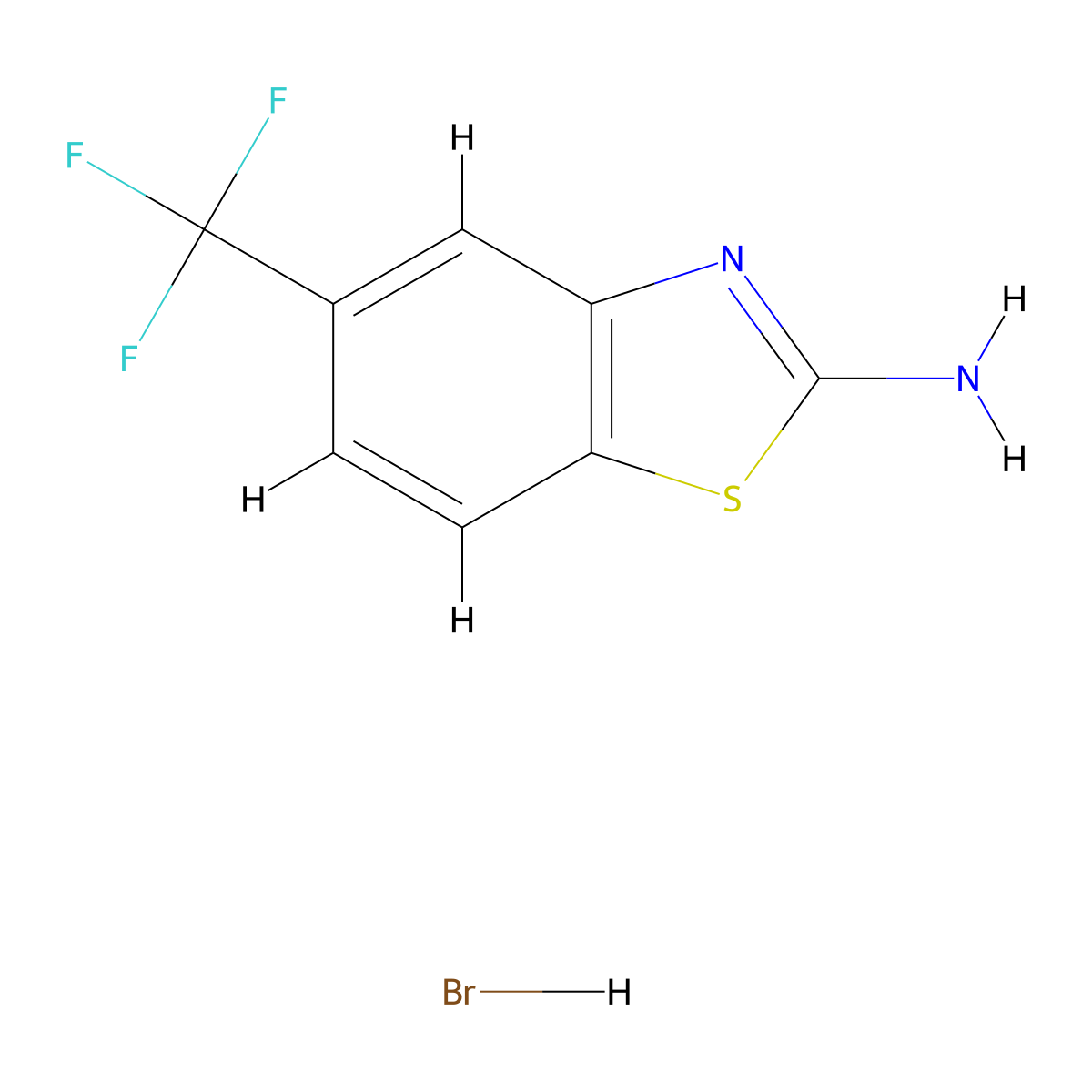 5-(Trifluoromethyl)-1,3-benzothiazol-2-amine hydrobromide molecular structure, CAS 2306268-75-5