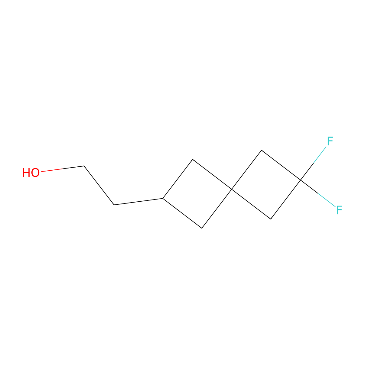 2-(2,2-Difluorospiro[3.3]heptan-6-yl)ethanol molecular structure, CAS 2306269-08-7