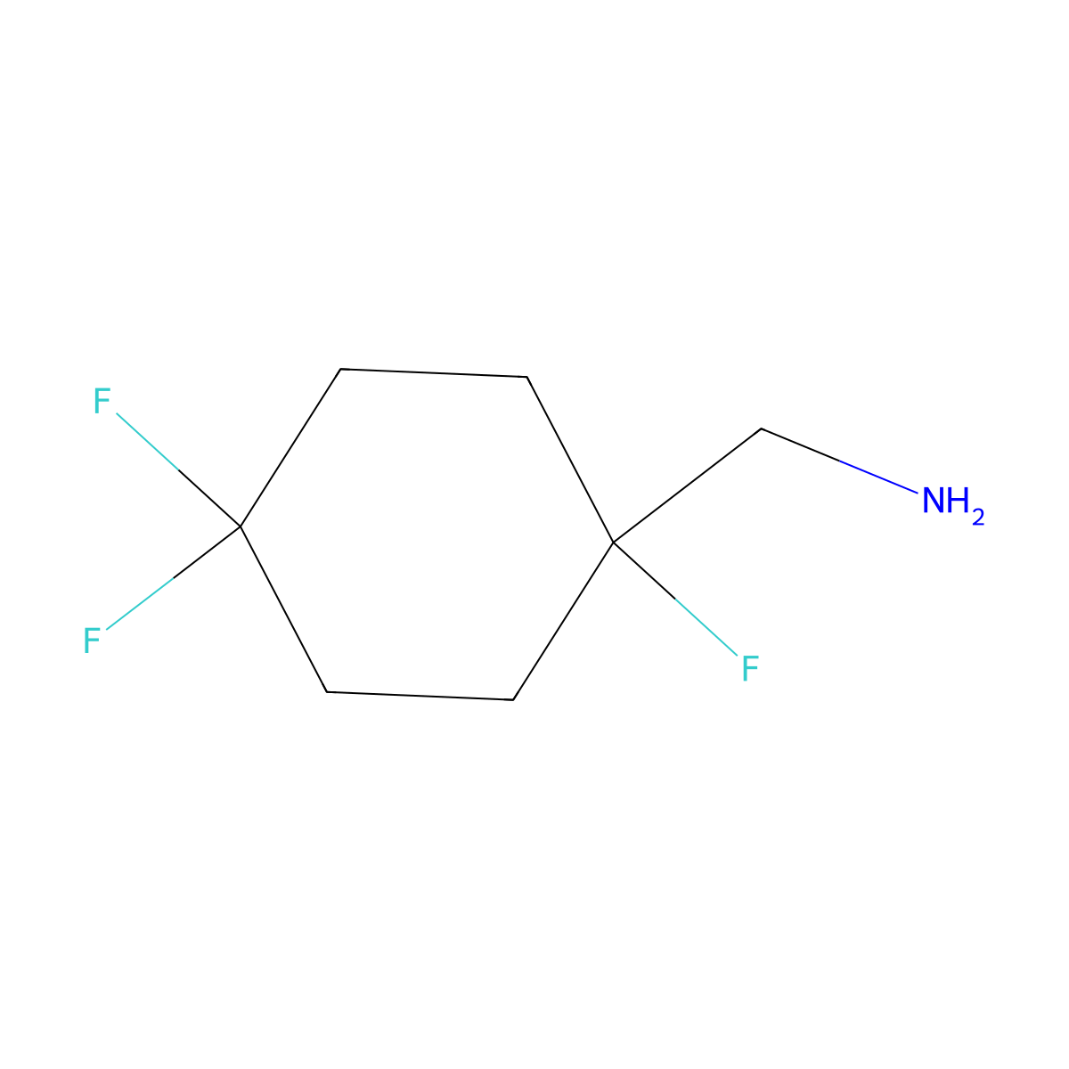 (1,4,4-Trifluorocyclohexyl)methanamine molecular structure, CAS 2306269-19-0
