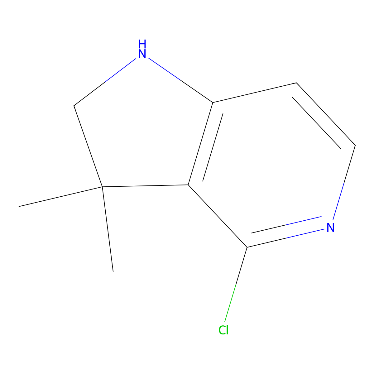 4-Chloro-3,3-dimethyl-2,3-dihydro-1H-pyrrolo[3,2-c]pyridine molecular structure, CAS 2306269-27-0