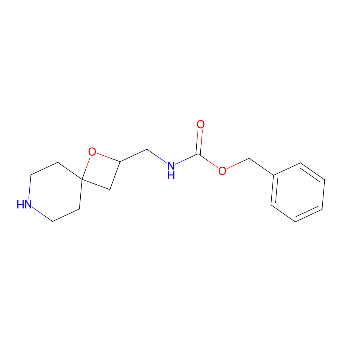 Benzyl ((1-oxa-7-azaspiro[3.5]nonan-2-yl)methyl)carbamate molecular structure, CAS 2306269-30-5