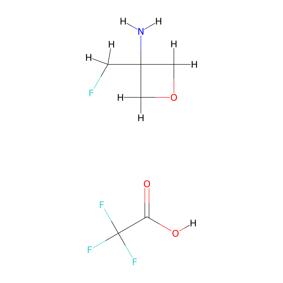 3-(Fluoromethyl)oxetan-3-amine; trifluoroacetic acid molecular structure, CAS 2306269-44-1
