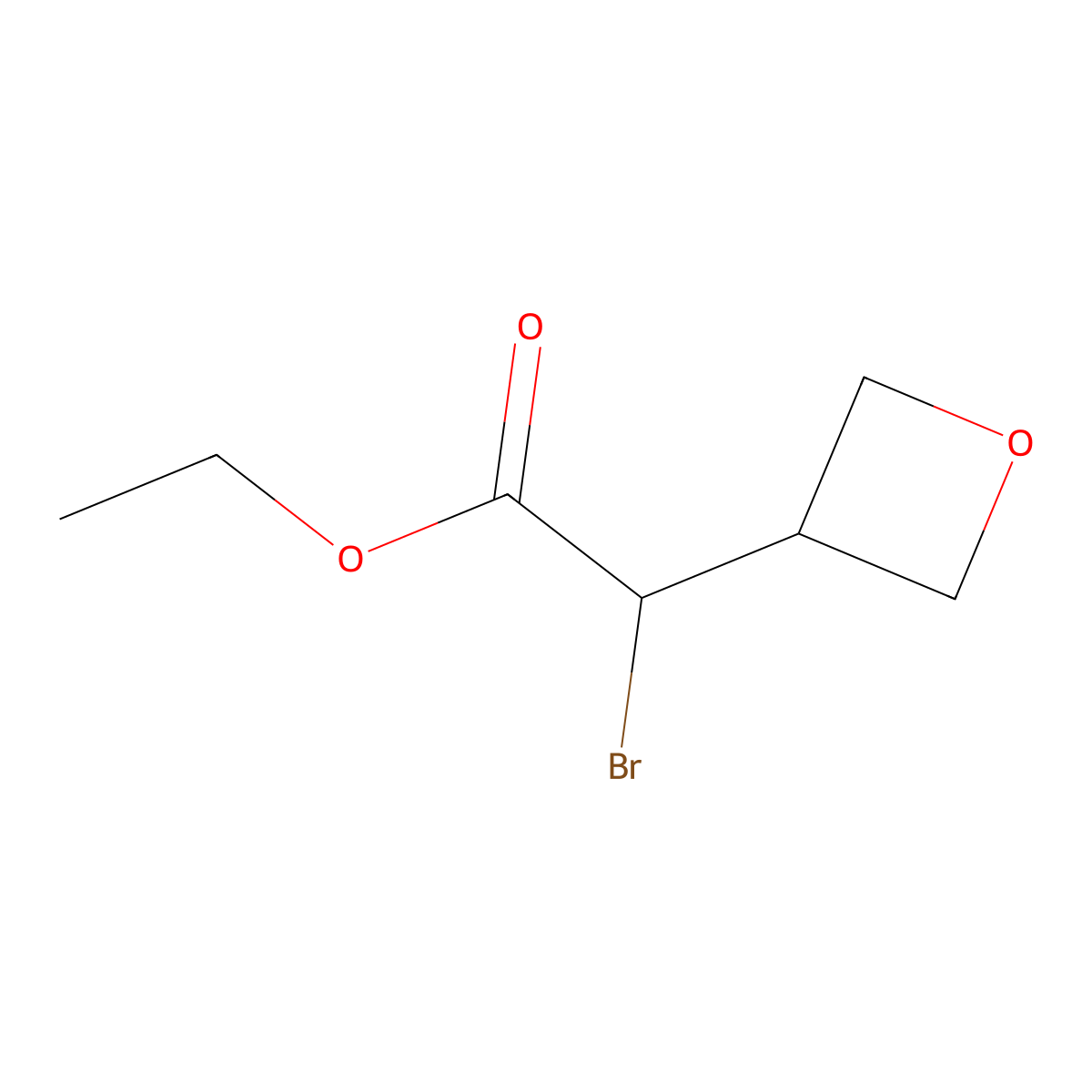 Ethyl 2-bromo-2-(oxetan-3-yl)acetate molecular structure, CAS 2306269-69-0