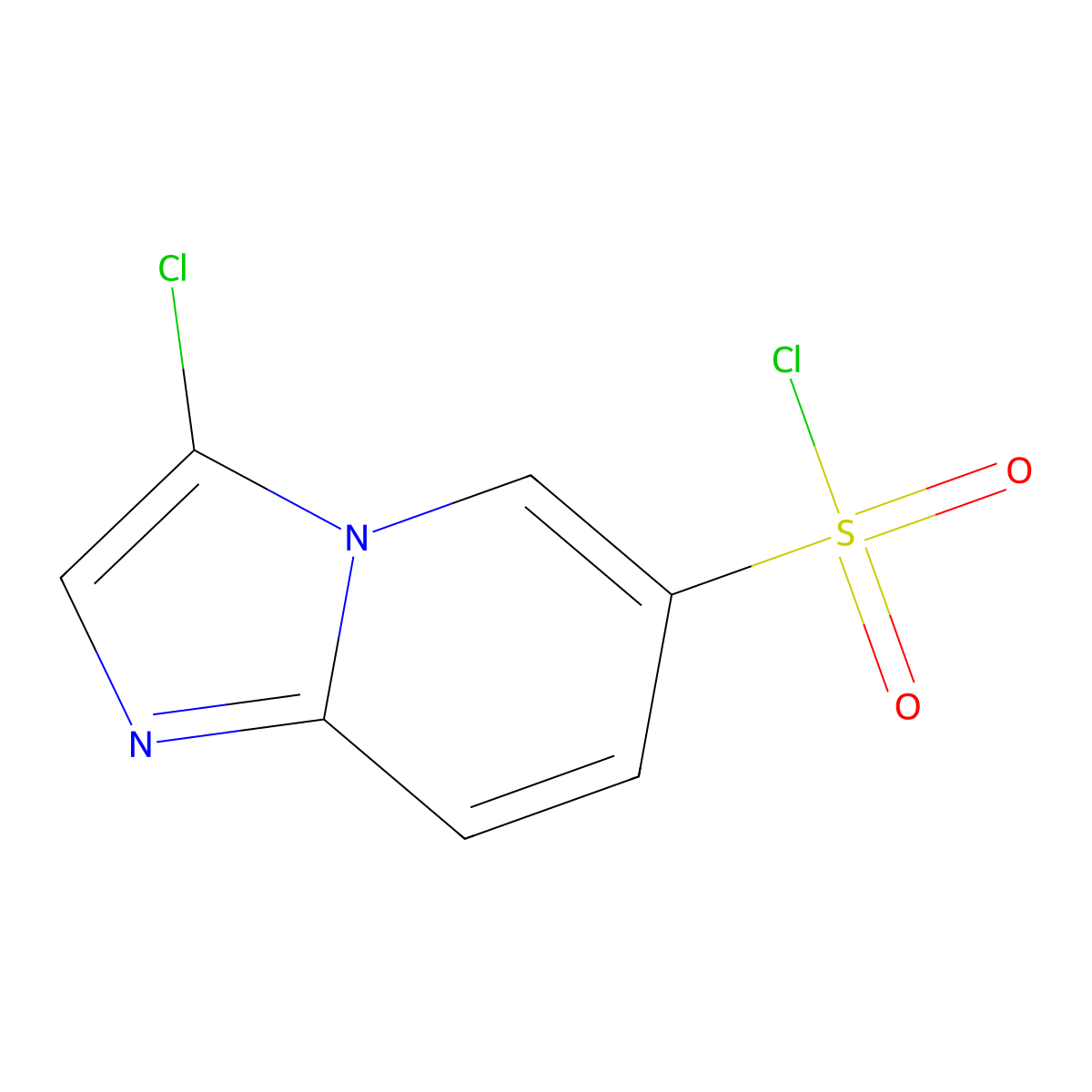 3-Chloroimidazo[1,2-a]pyridine-6-sulfonyl chloride molecular structure, CAS 2306270-26-6
