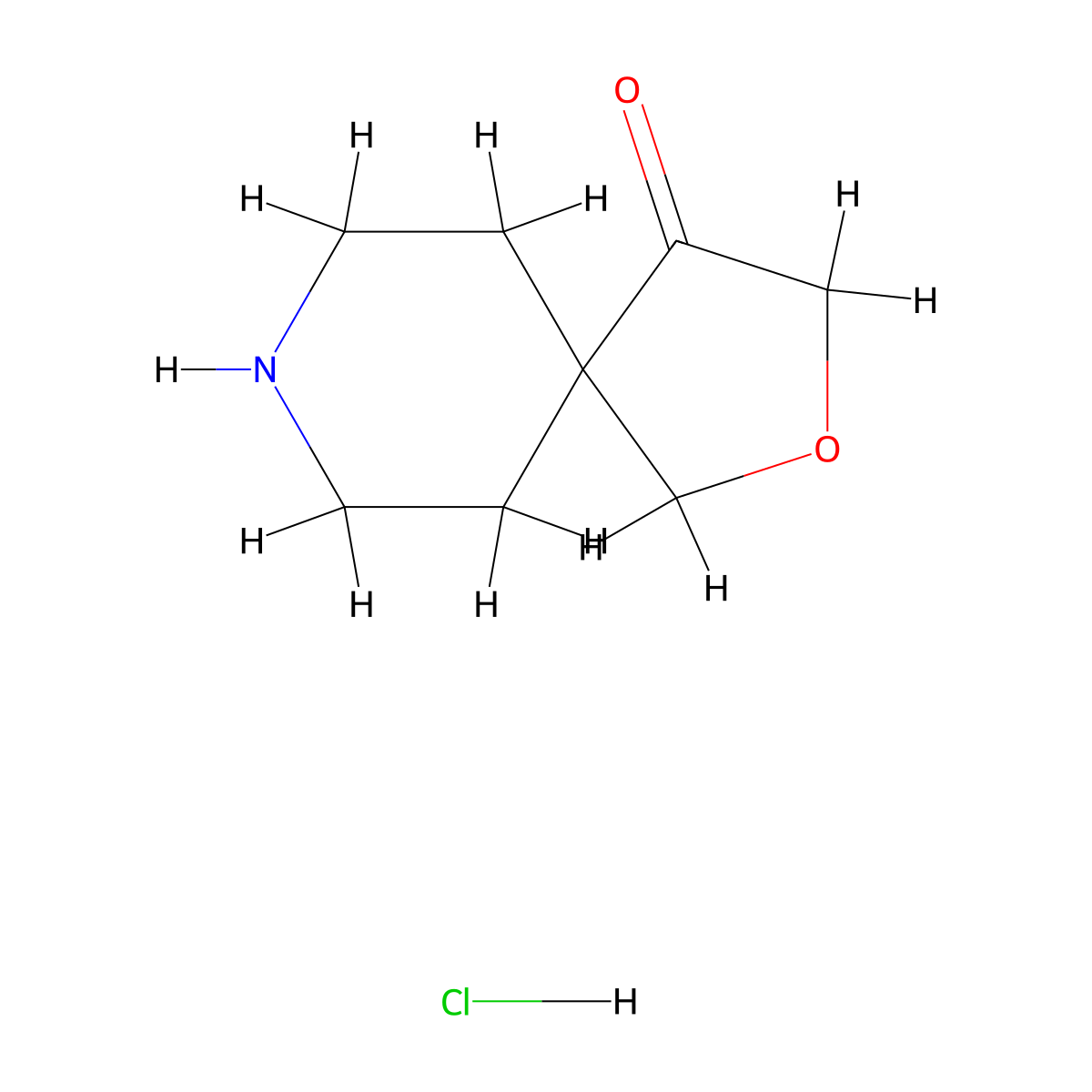 2-Oxa-8-azaspiro[4.5]decan-4-one hydrochloride molecular structure, CAS 2306270-36-8