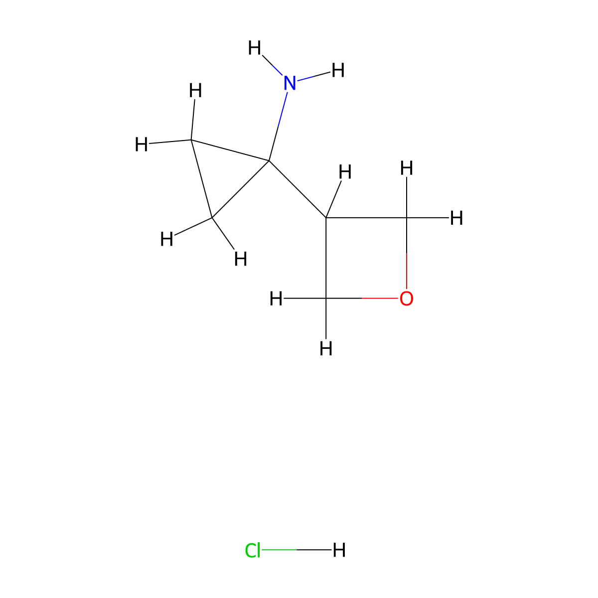 1-(Oxetan-3-yl)cyclopropanamine;hydrochloride molecular structure, CAS 2306270-54-0