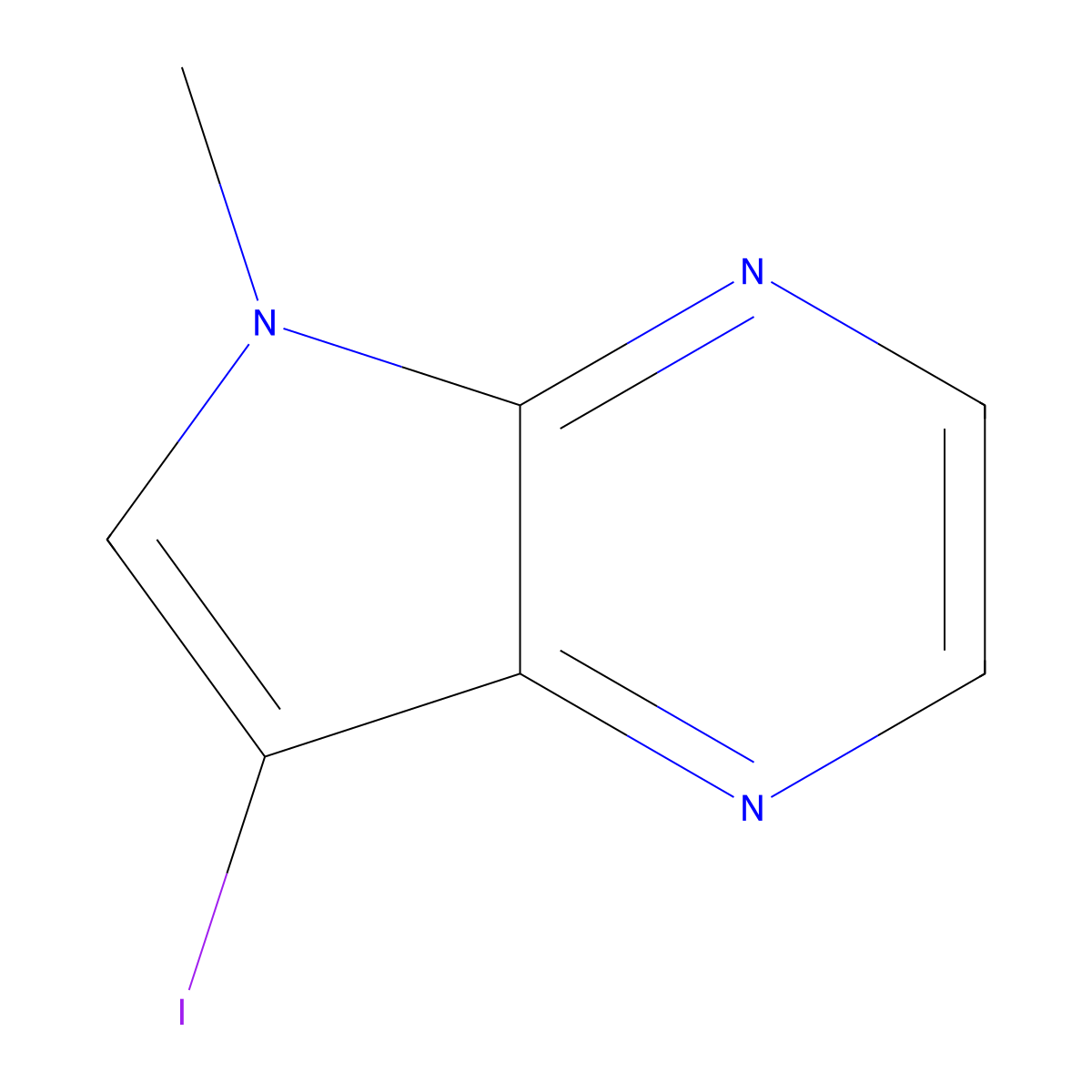 7-Iodo-5-methyl-pyrrolo[2,3-b]pyrazine molecular structure, CAS 2306270-59-5
