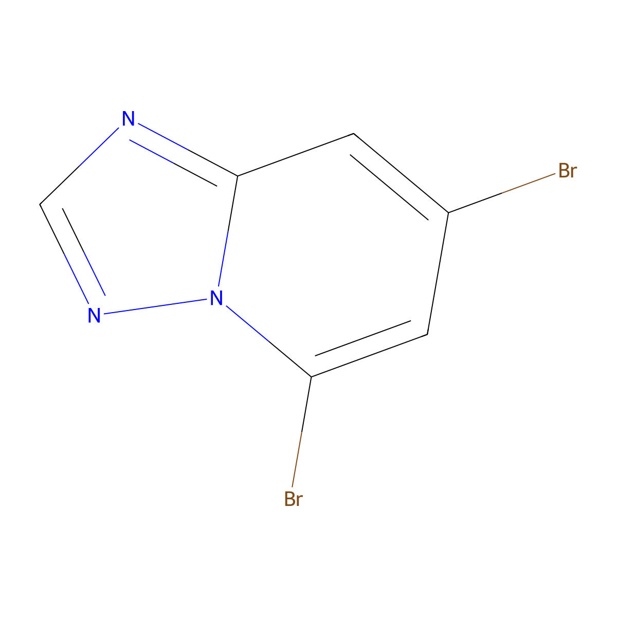 5,7-Dibromo-[1,2,4]triazolo[1,5-a]pyridine molecular structure, CAS 2306270-61-9