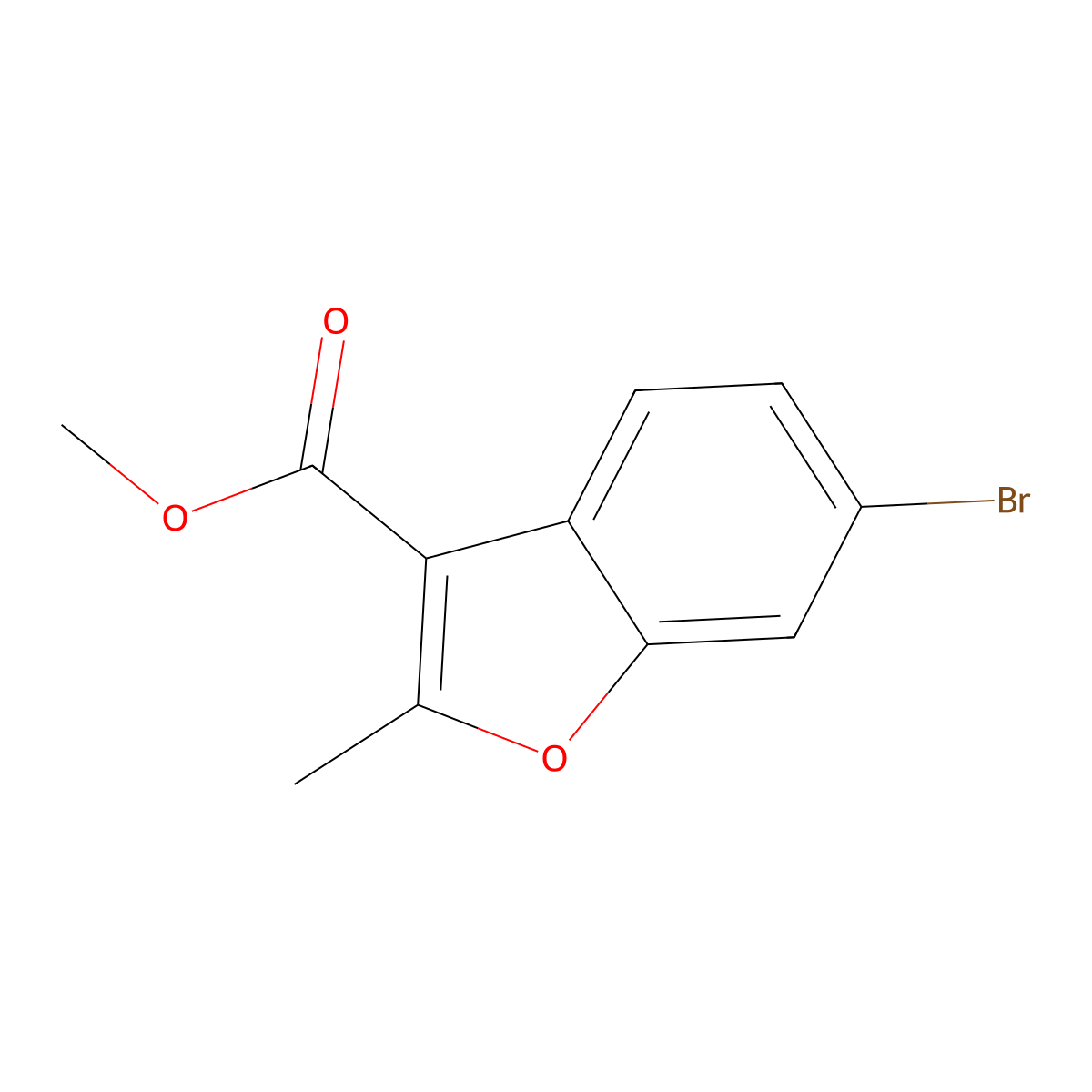 Methyl 6-bromo-2-methyl-benzofuran-3-carboxylate molecular structure, CAS 2306270-67-5