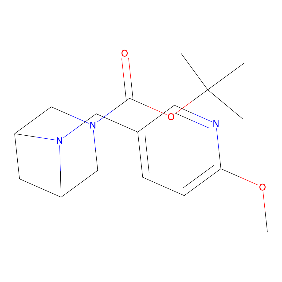 tert-Butyl 6-((6-methoxypyridin-3-yl)methyl)-3,6-diazabicyclo[3.1.1]heptane-3-carboxylate molecular structure, CAS 2306270-68-6