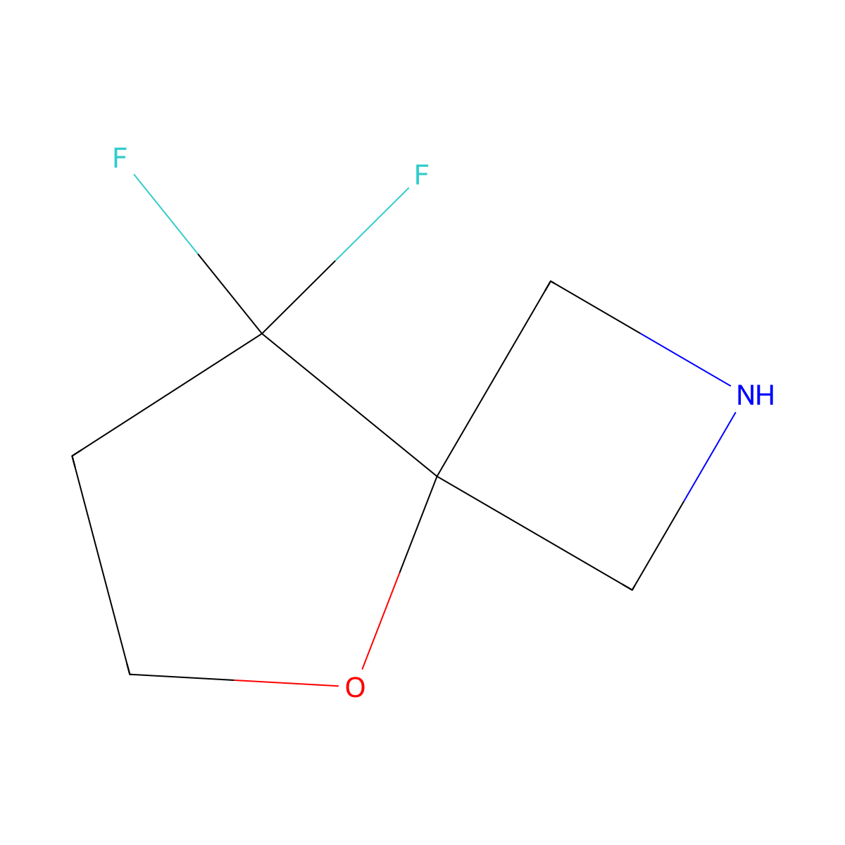 8,8-Difluoro-5-oxa-2-azaspiro[3.4]octane molecular structure, CAS 2306270-84-6