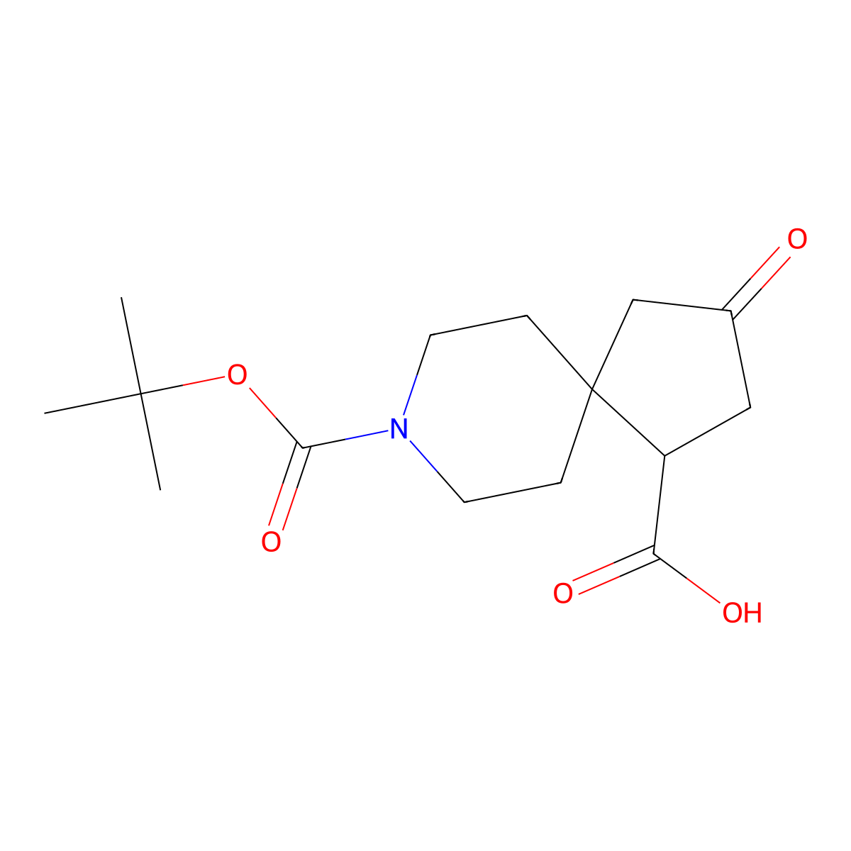 8-Tert-butoxycarbonyl-2-oxo-8-azaspiro[4.5]decane-4-carboxylic acid molecular structure, CAS 2306270-89-1
