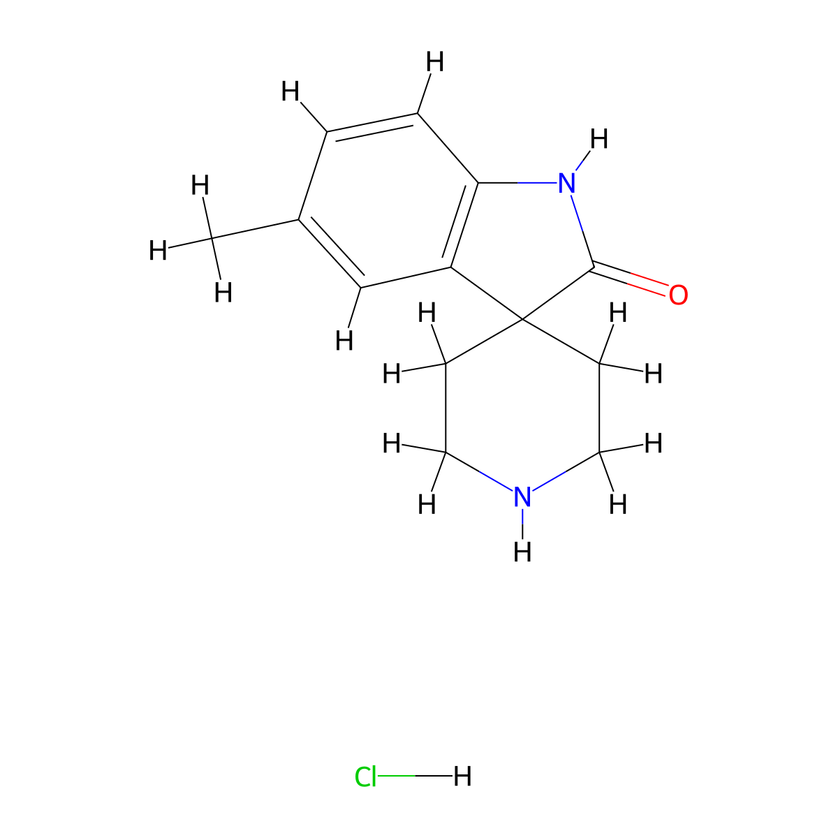 5-Methylspiro[indoline-3,4'-piperidin]-2-one hydrochloride molecular structure, CAS 2306270-99-3