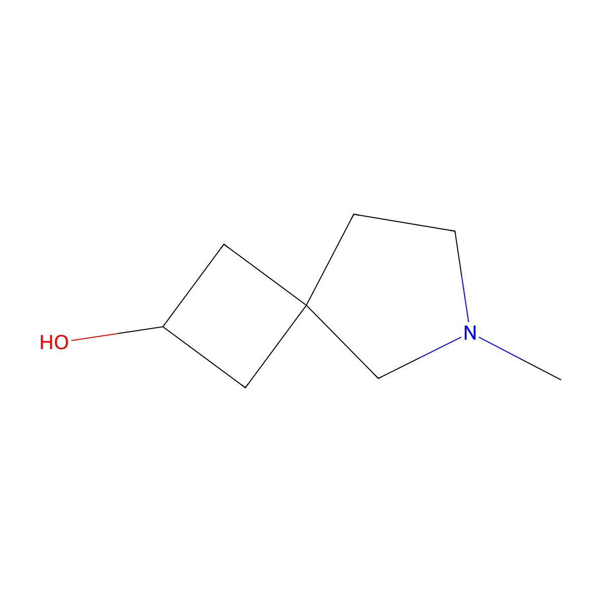 6-Methyl-6-azaspiro(3.4)octan-2-ol molecular structure, CAS 2306271-18-9