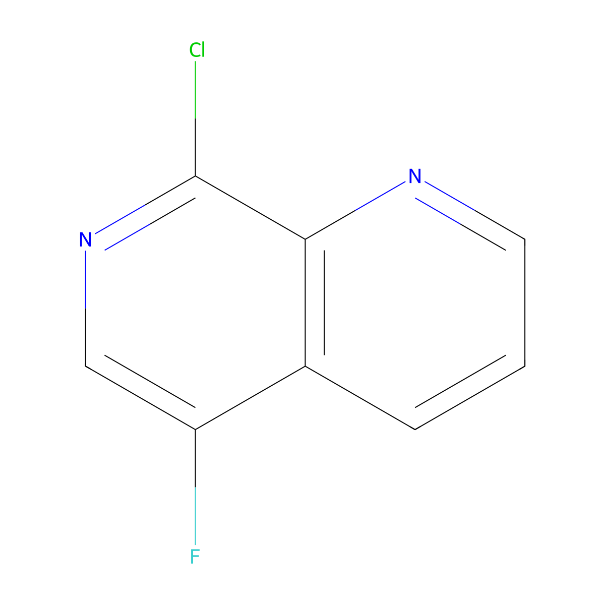 8-Chloro-5-fluoro-1,7-naphthyridine molecular structure, CAS 2306271-19-0