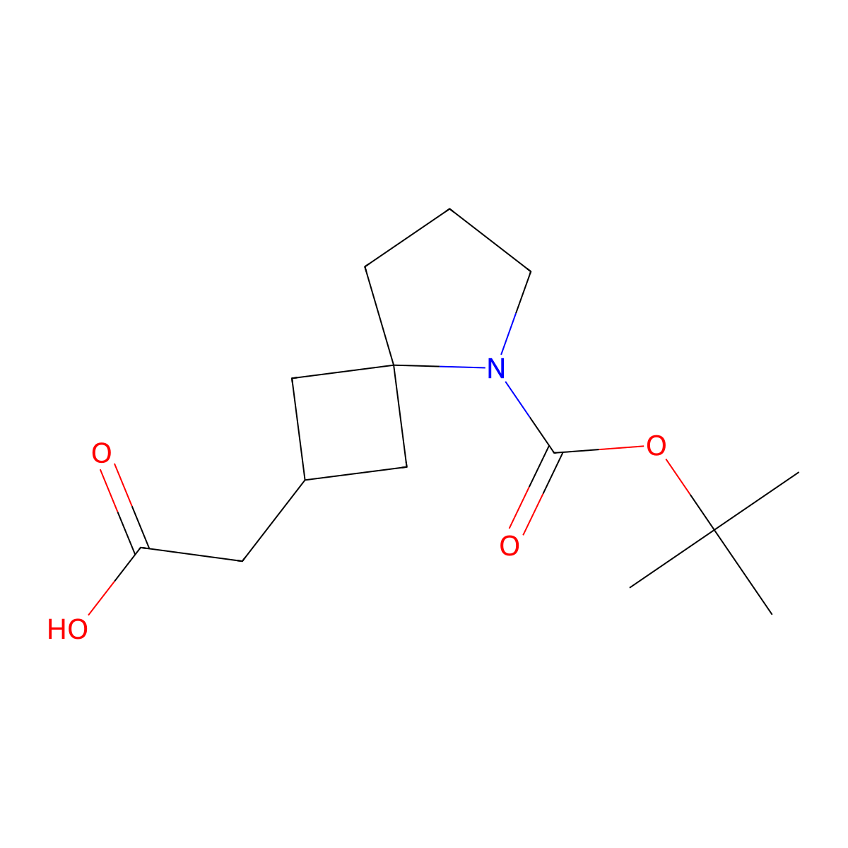 2-(5-(tert-Butoxycarbonyl)-5-azaspiro[3.4]octan-2-yl)acetic acid molecular structure, CAS 2306271-42-9