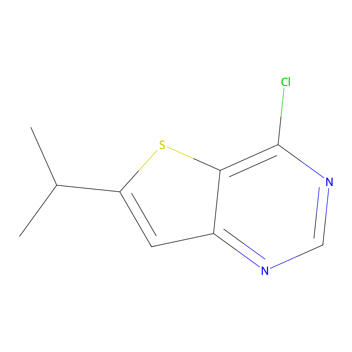 4-Chloro-6-(propan-2-yl)thieno[3,2-d]pyrimidine molecular structure, CAS 2306271-71-4