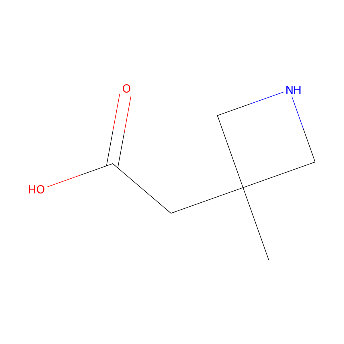 2-(3-Methylazetidin-3-yl)acetic acid molecular structure, CAS 2306271-93-0