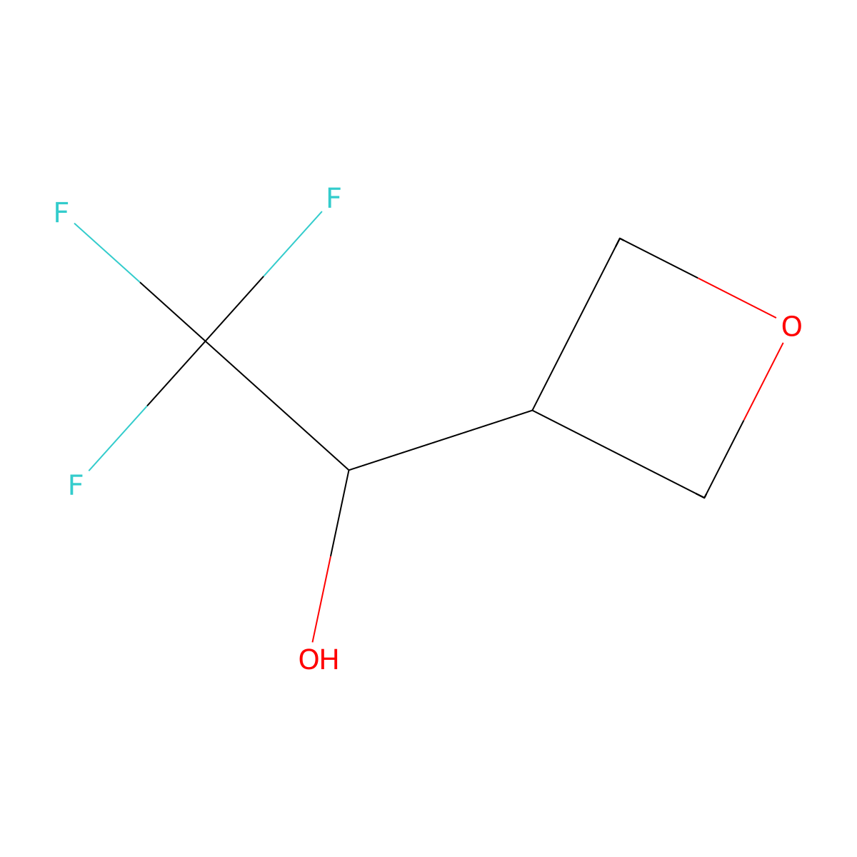 2,2,2-Trifluoro-1-(oxetan-3-yl)ethanol molecular structure, CAS 2306272-10-4