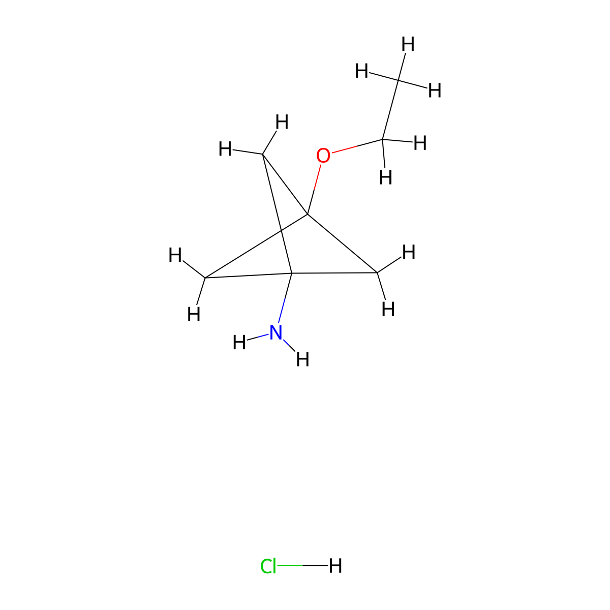 3-Ethoxybicyclo[1.1.1]pentan-1-amine hydrochloride molecular structure, CAS 2306272-15-9
