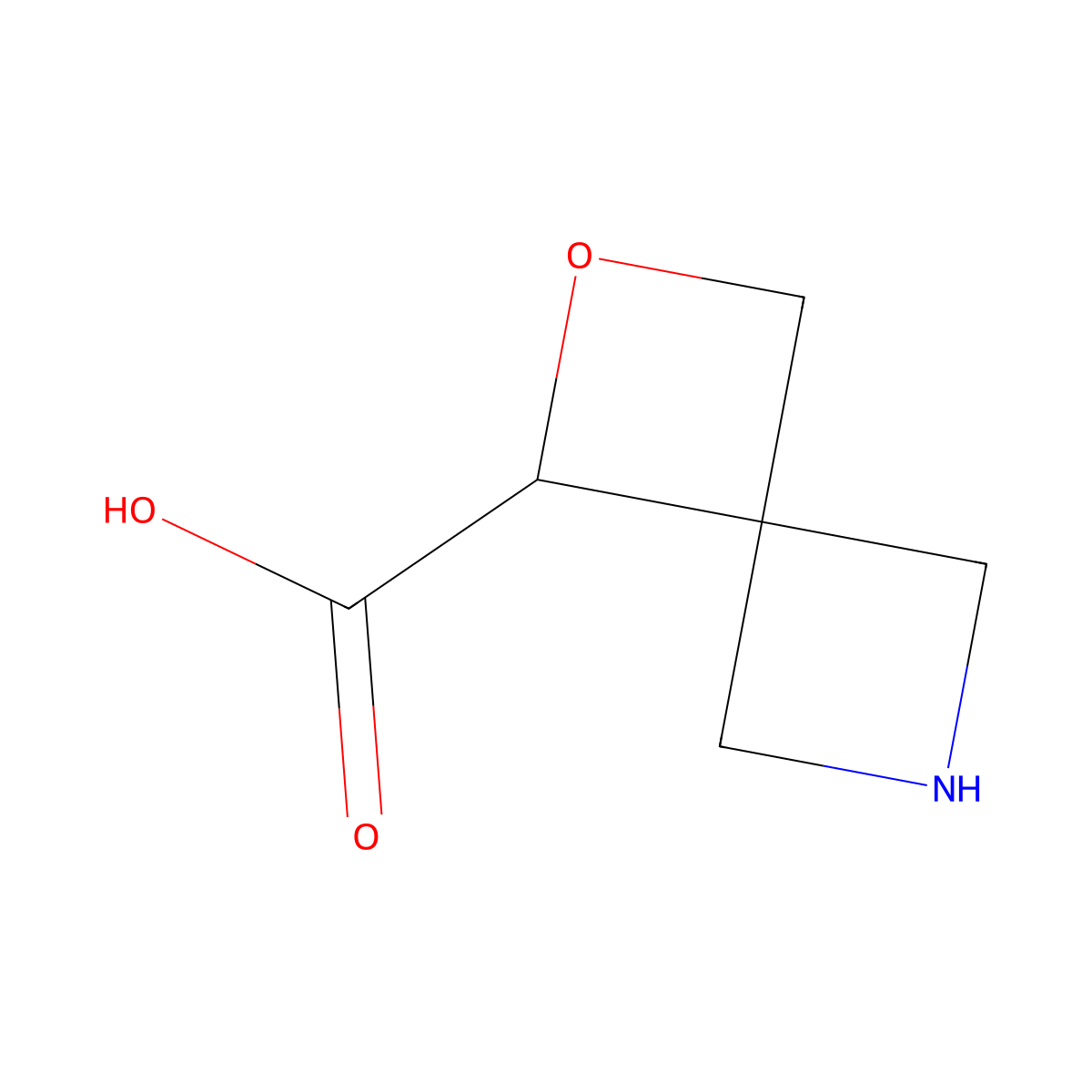 2-Oxa-6-azaspiro[3.3]heptane-3-carboxylic acid molecular structure, CAS 2306272-34-2