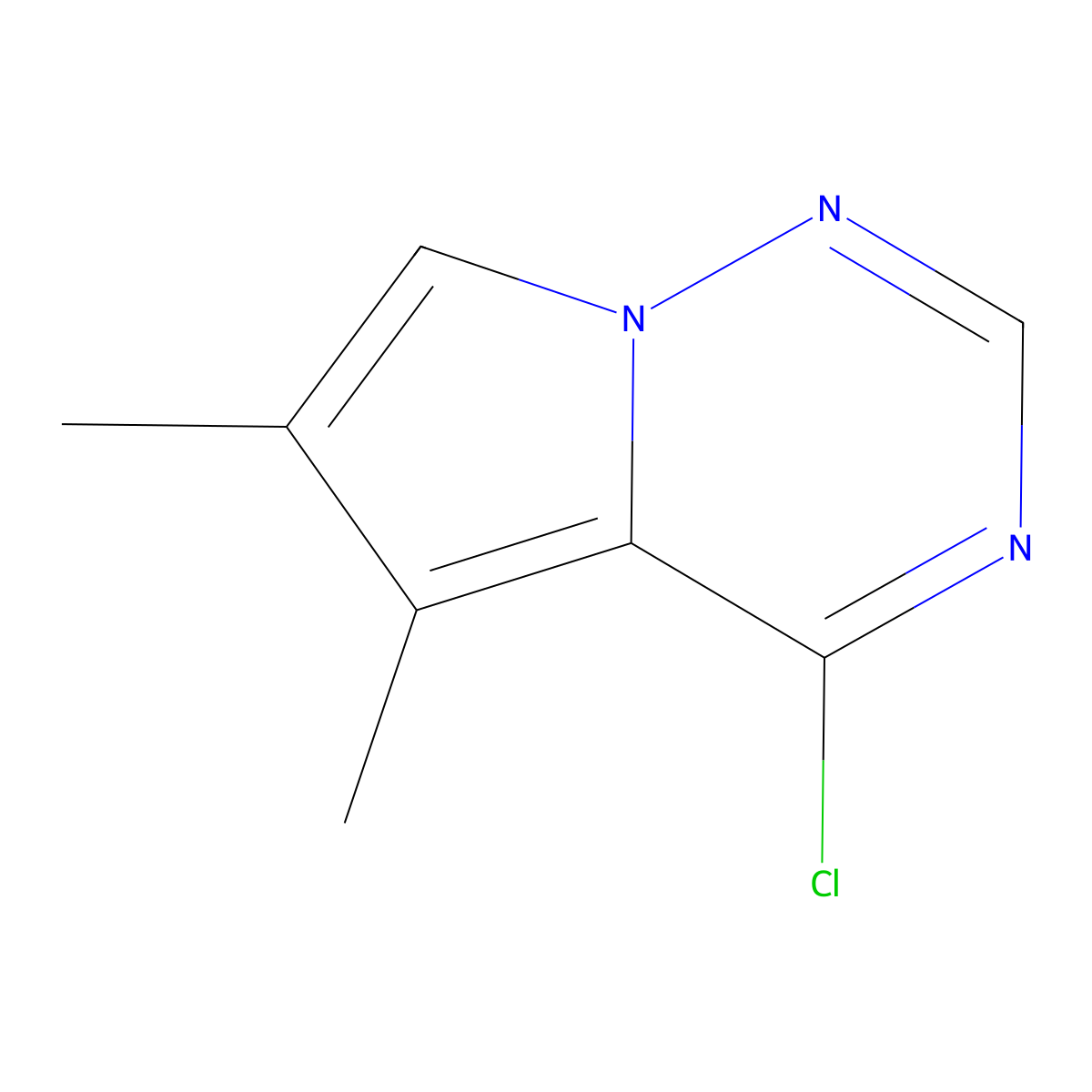 4-Chloro-5,6-dimethylpyrrolo[2,1-f][1,2,4]triazine molecular structure, CAS 2306272-36-4