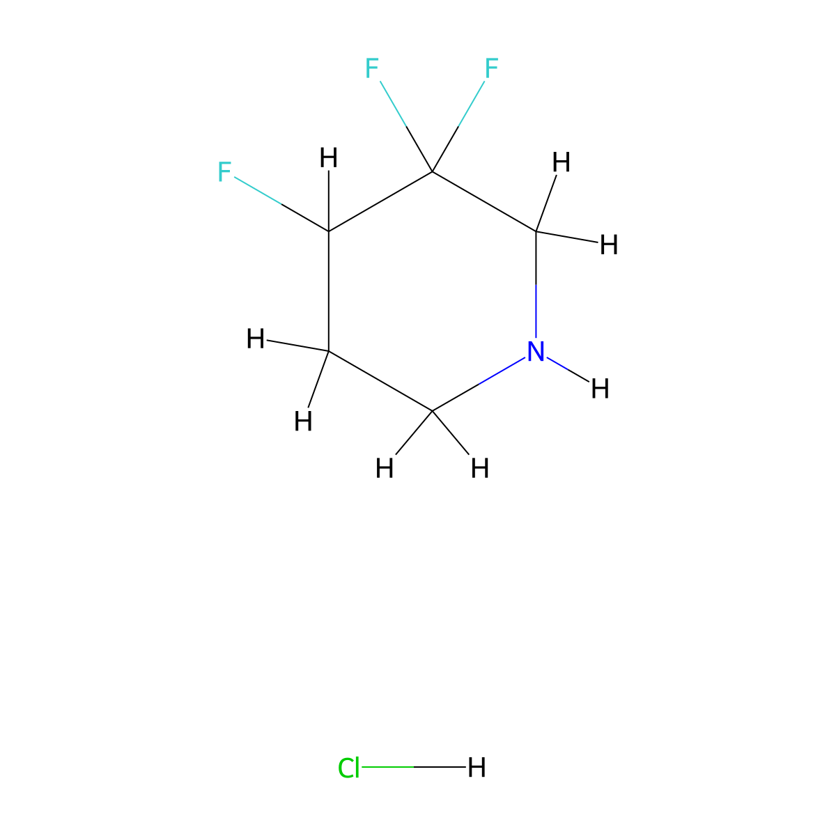 3,3,4-Trifluoropiperidine hydrochloride molecular structure, CAS 2306272-40-0