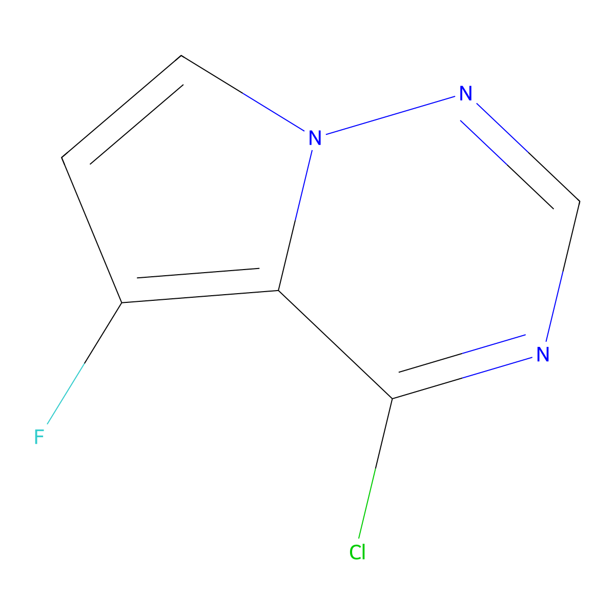 4-Chloro-5-fluoropyrrolo[2,1-f][1,2,4]triazine molecular structure, CAS 2306272-83-1