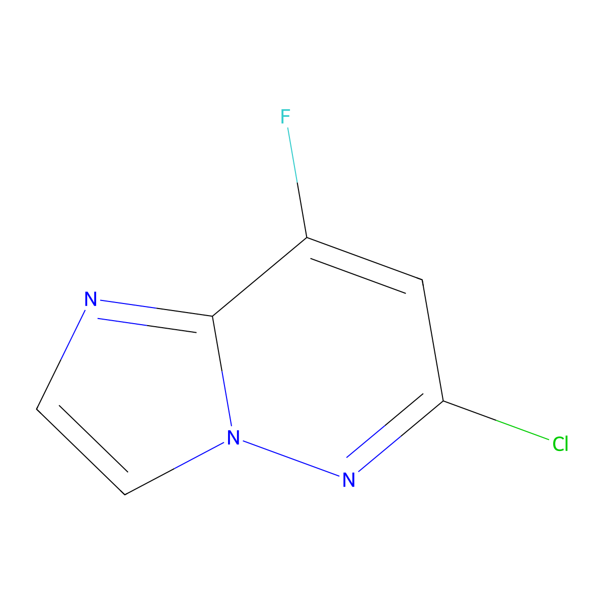6-Chloro-8-fluoroimidazo[1,2-b]pyridazine molecular structure, CAS 2306272-97-7