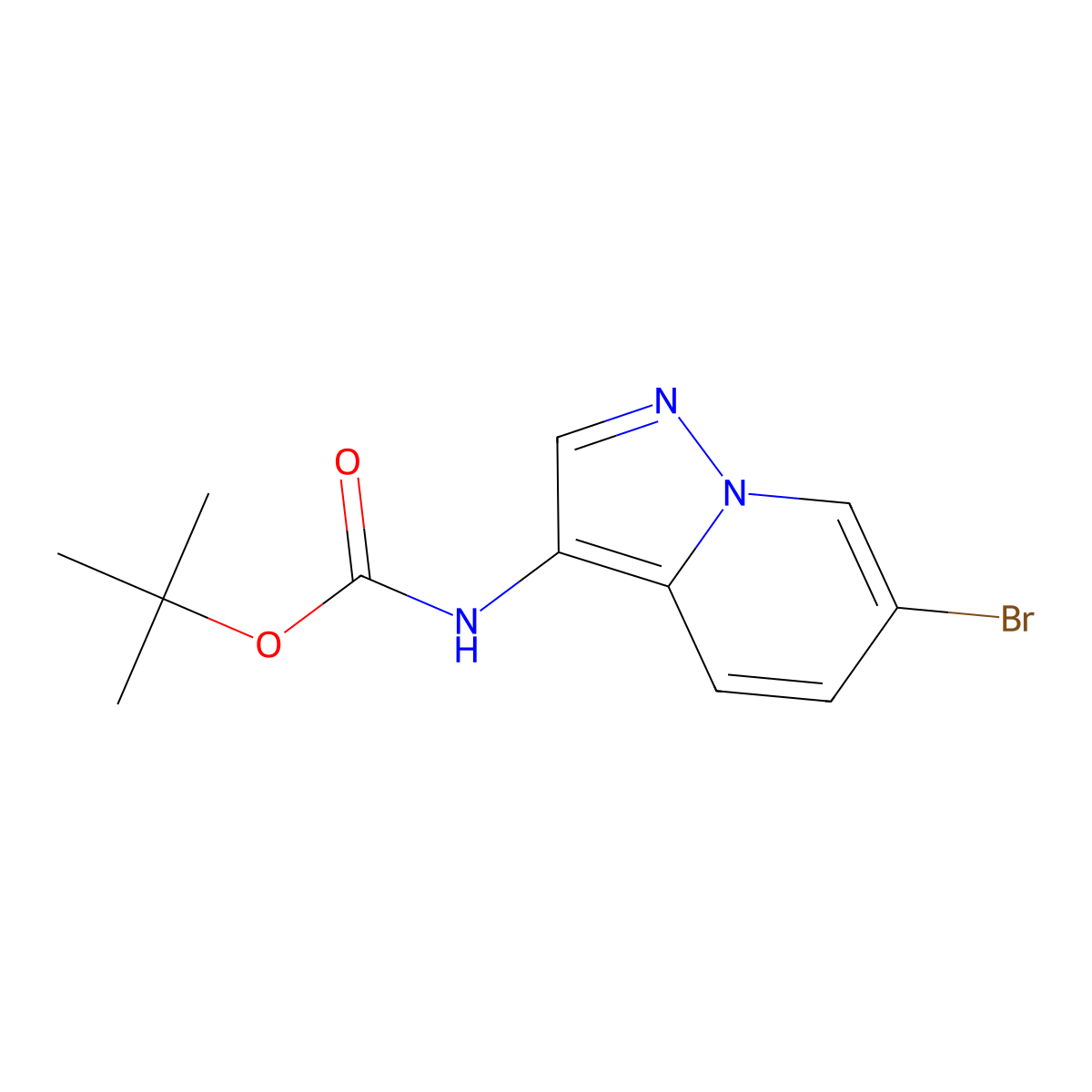 tert-butyl N-(6-bromopyrazolo[1,5-a]pyridin-3-yl)carbamate molecular structure, CAS 2306273-07-2