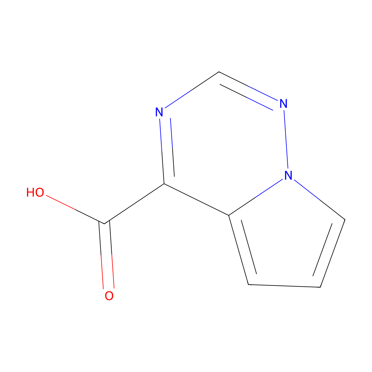 Pyrrolo[2,1-f][1,2,4]triazine-4-carboxylic acid molecular structure, CAS 2306273-08-3