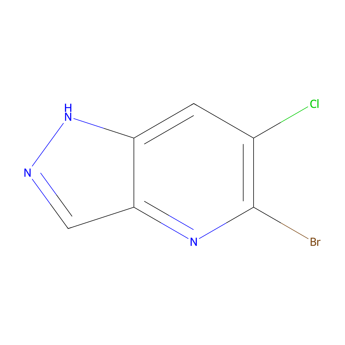 5-Bromo-6-chloro-1H-pyrazolo[4,3-b]pyridine molecular structure, CAS 2306273-20-9