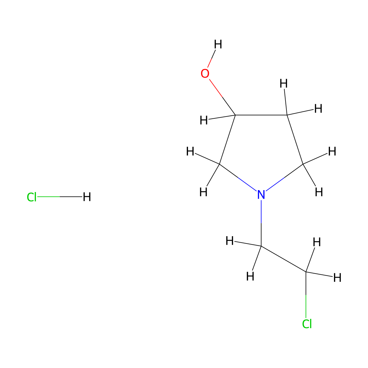 1-(2-Chloroethyl)pyrrolidin-3-ol hydrochloride molecular structure, CAS 2306274-38-2