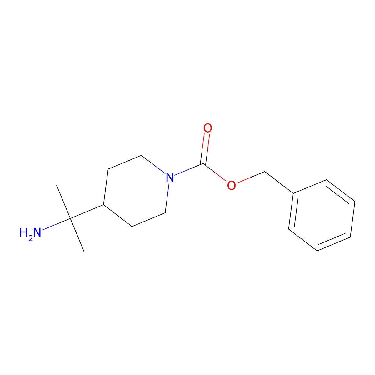 Benzyl 4-(2-aminopropan-2-yl)piperidine-1-carboxylate molecular structure, CAS 2306274-47-3